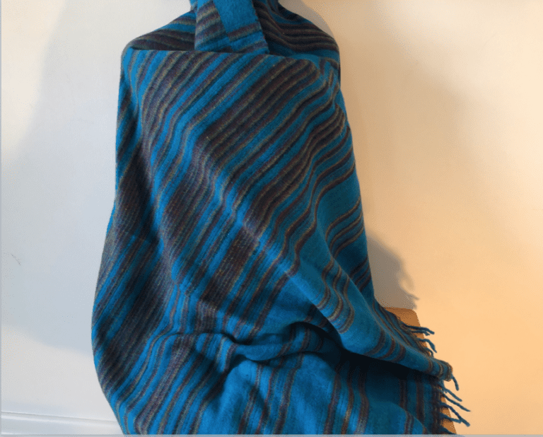 Pure Yak Wool Tibetan Shawls – Blue – The Karma Studio